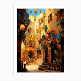 Grand Bazaar Kapal Pixel Art 10 Art Print