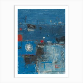 Blue And Red 4 Art Print