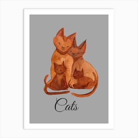 Cats Family Art Print