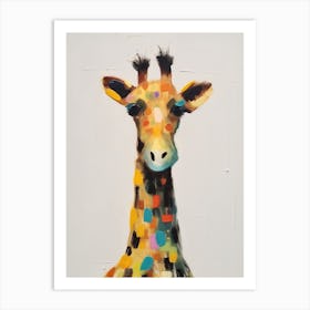 Giraffe 3 Kids Patchwork Painting Art Print
