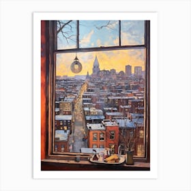 Winter Cityscape Boston Usa 2 Art Print