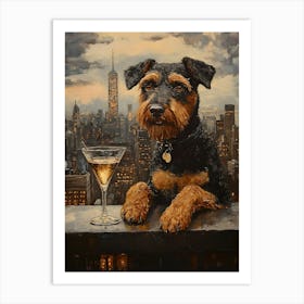 Airedale Whimsy 9 Art Print