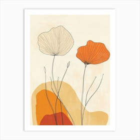 Orange Poppies Art Print