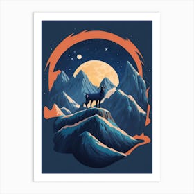 Wolf In The Mountains Art Print