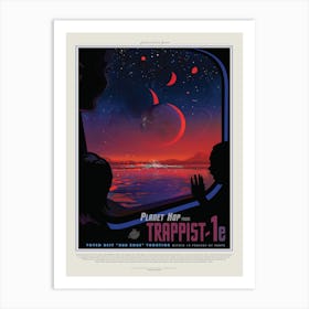 Trappist Nasa Space Travel Poster Art Print