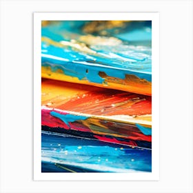 Close Up Of Colorful Paint Art Print