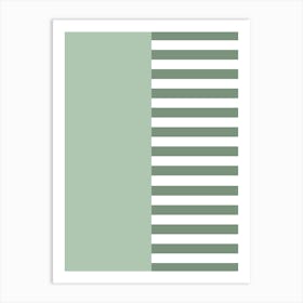 Sage Green Stripes Art Print