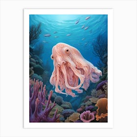 Dumbo Octopus Illustration 9 Art Print