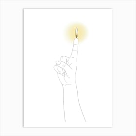 Finger Light Art Print