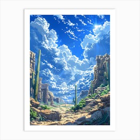 Cactus Desert 7 Art Print