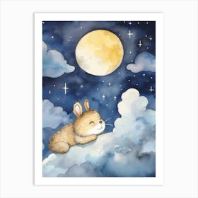 Baby Chipmunk 5 Sleeping In The Clouds Art Print