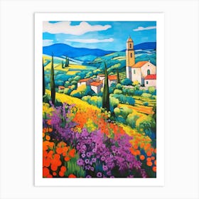 Pienza Italy 3 Fauvist Painting Art Print