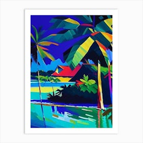 Siargao Island Philippines Colourful Painting Tropical Destination Art Print