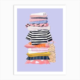 Stack Of Clothes 9 Art Print