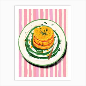A Plate Of Pumpkins, Autumn Food Illustration Top View 69 Art Print