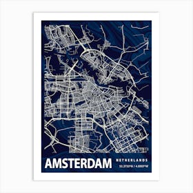 Amsterdam Map Art Print