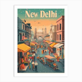 Aihrgdesign A Classic 1960s Travel Poster For New Delhi Showc 19a2562a 2a5a 44b2 A30f B6aca194c046 0 Art Print