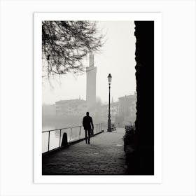 Verona, Italy,  Black And White Analogue Photography  1 Art Print