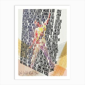 We Will Rock You Lyrics Book Art Print