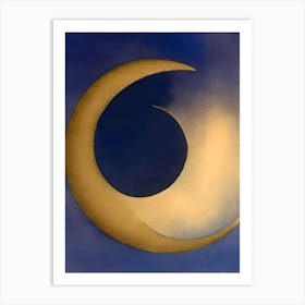 Abstract Crescent Moon Art Print