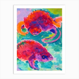 Axolotl Matisse Inspired Art Print