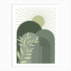 Sun And Tree Art Print