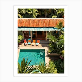 Villa In Mexico Art Print