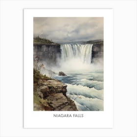 Niagara Falls Watercolor 2travel Poster Art Print