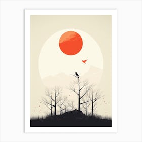 Birds And Trees Minimalist Art Print