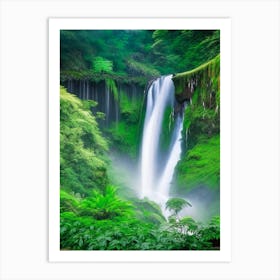 Shifen Waterfall, Taiwan Realistic Photograph (2) Art Print