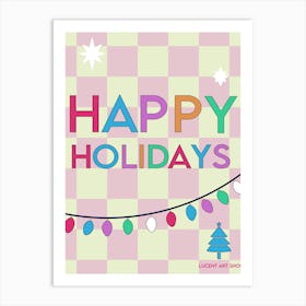 Happy Holidays Art Print