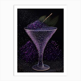 Belladonna Pointillism 2 Cocktail Poster Art Print