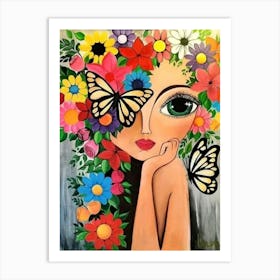 Butterfly Girl 1 Art Print