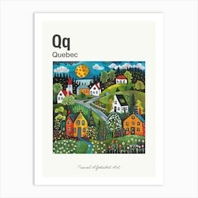 Kids Travel Alphabet  Quebec 2 Art Print