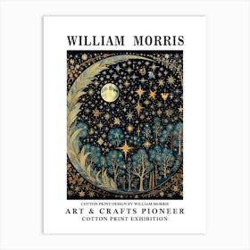 William Morris Print Moon Night Forest 3 1 Art Print