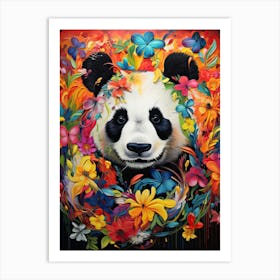 Panda Art In Mural Art Style 2 Art Print