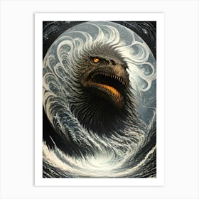 Moon Dragon Art Print