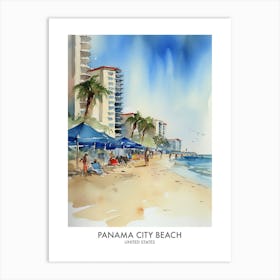 Panama City Watercolour Travel Poster Art Print