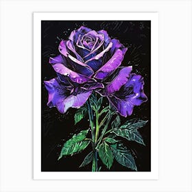 Purple Rose Art Print