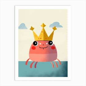 Little Crab 1 Wearing A Crown Art Print