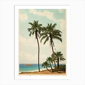 Cala Conta Beach Ibiza Spain Vintage Art Print