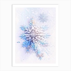 Individual, Snowflakes, Storybook Watercolours 3 Art Print