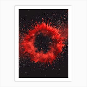 Red Splatter Art Print