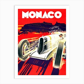 Monaco, Racing Old Timer Car Art Print
