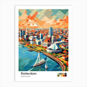 Rotterdam, Netherlands, Geometric Illustration 1 Poster Art Print
