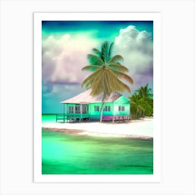 Belize Soft Colours Tropical Destination Art Print