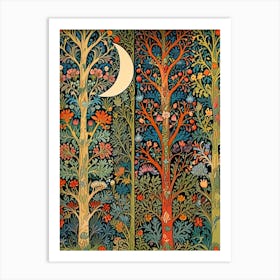 William Morris Moon And Trees 1 Art Print