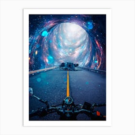 Meet Aliens On A Motorcycle Art Print