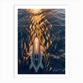 Futuristic Speedboat -Reimagined Art Print