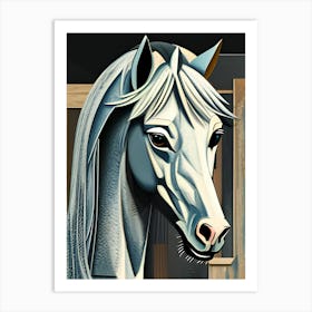 Horse sculpture art Art Print